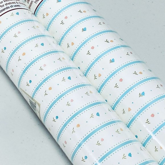 Magic Cover Draw Shelf Self-Adhesive Vinyl Liner 24'x 18" Floral Stripe Slate - Picture 3 of 6